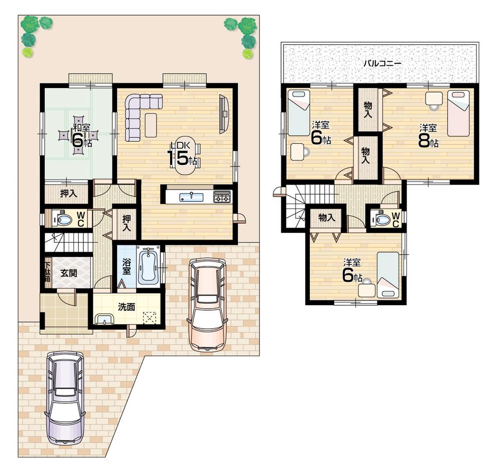Floor plan. 20.8 million yen, 4LDK, Land area 150.02 sq m , Building area 99.77 sq m «floor plan»