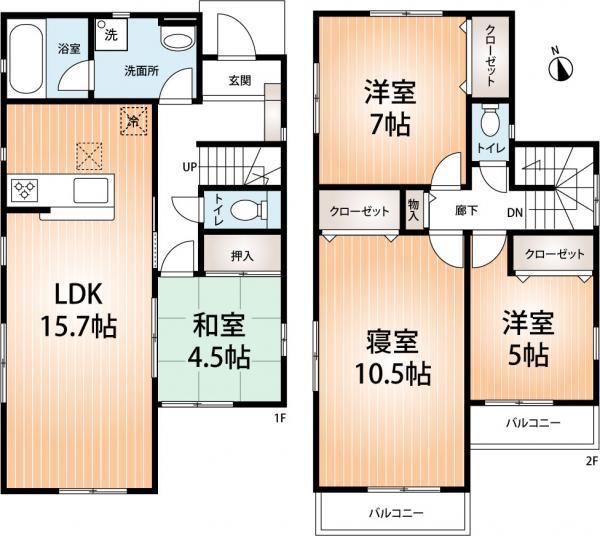 Floor plan. 33,800,000 yen, 4LDK, Land area 116.22 sq m , Building area 99.62 sq m