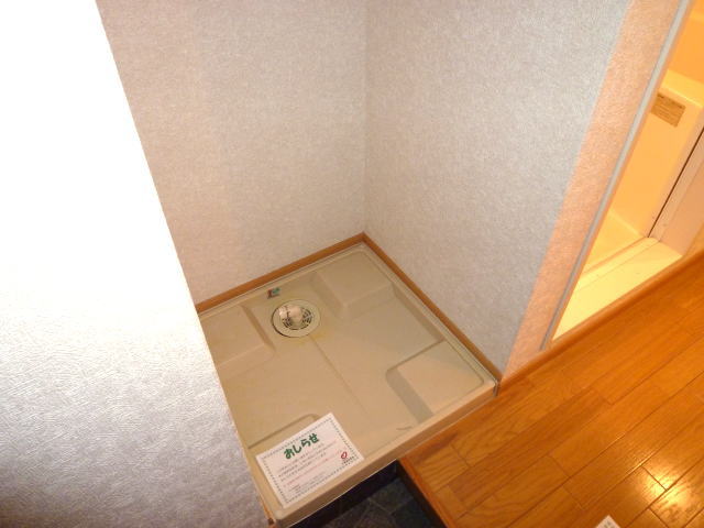 Washroom. Washing machine in the room