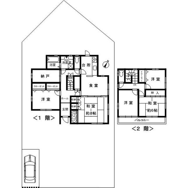 Floor plan. 97 million yen, 4LDK + S (storeroom), Land area 285.45 sq m , Building area 140 sq m