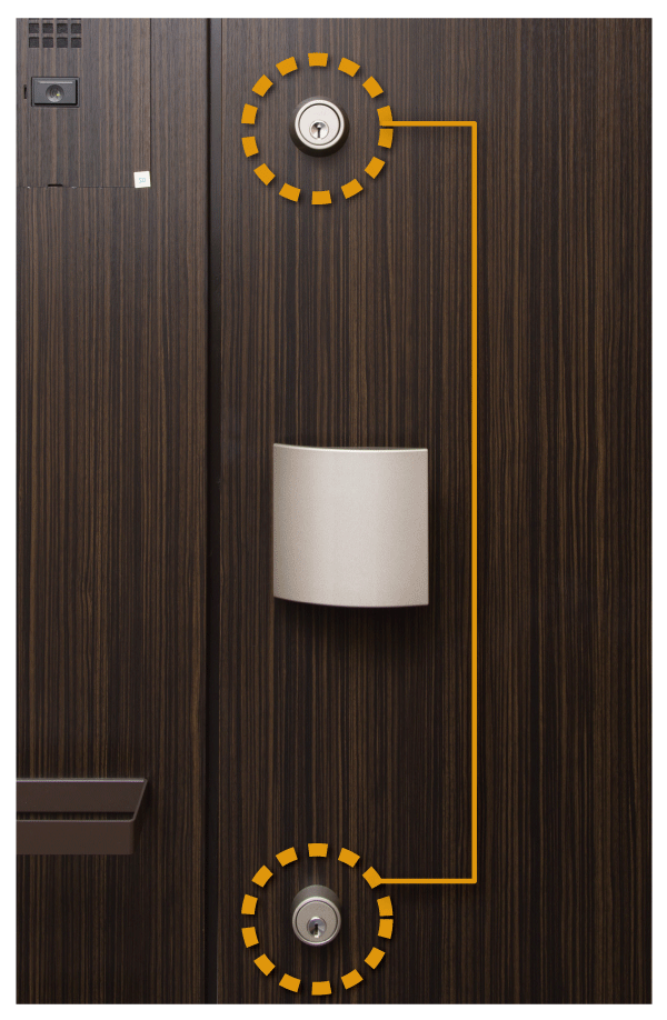 Security.  [Double Rock] To the entrance door, Installing a cylinder lock that makes it difficult to incorrect lock by the tool or the like in two places. Improvement of crime prevention performance by the double lock has been achieved (same specifications)
