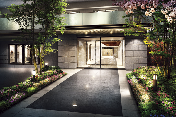 Features of the building.  [entrance] Approach that has been decorated with rich green band, Where you can feel the four seasons in the appearance of the flowers and trees that show the beautiful change from season to season. From the approach of granite sticking impressive Mongamae, Continuously remain with the sense of unity to the entrance hall, You have to have a sense of unity to the design (Rendering)