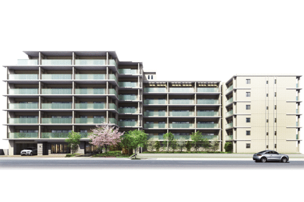 Buildings and facilities. Closely to make a corner, The property features a design that combines the profound feeling and dignity. Massive facade, Makes you feel the status up a notch to the people who live (Exterior view)
