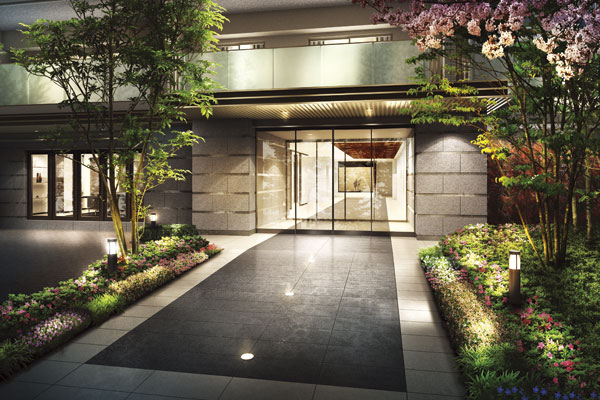 Buildings and facilities. Entrance Rendering