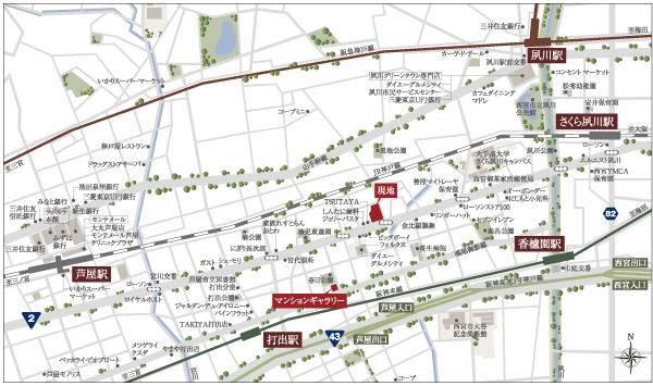 Surrounding environment. local ・ Mansion gallery guide map