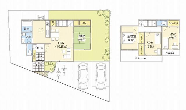 Floor plan. (O No. land), Price 29,800,000 yen, 4LDK, Land area 180.7 sq m , Building area 103.52 sq m