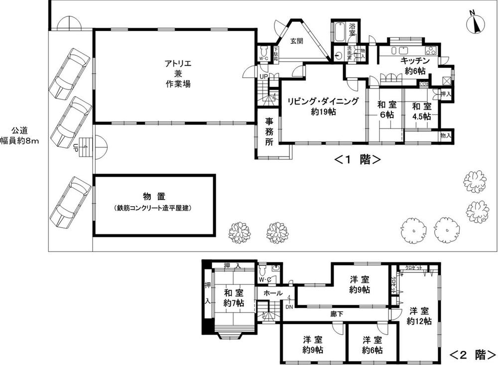 Floor plan. 59,800,000 yen, 7LDK, Land area 496.38 sq m , Building area 255.82 sq m