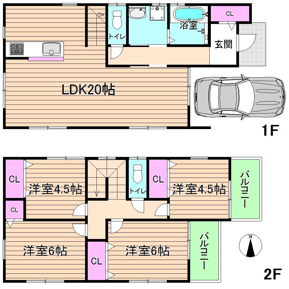 Floor plan. 45,800,000 yen, 4LDK, Land area 90.83 sq m , You can change because the building area of 98.82 sq m Free Plan. And exclusive of the architect and the meeting