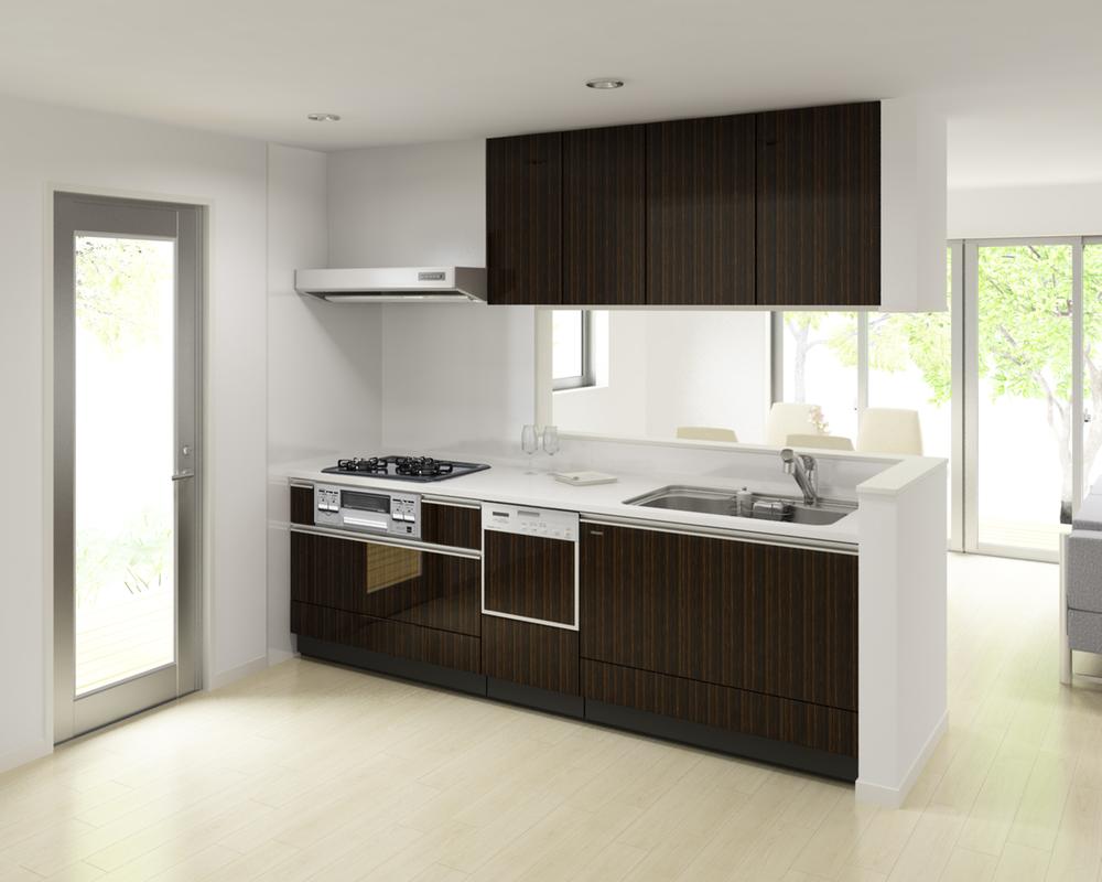 Other Equipment. The wide system kitchen has adopted a top plate of the artificial marble. Also cleaning, such as oil dirt wipe quick and people. Cleaning happy glass top stove has also been equipped with. Overlooking the state of the family relaxing in the living room at a glance adopted a face-to-face kitchen that Hageme to work you can enjoy cooking and cleaning up.