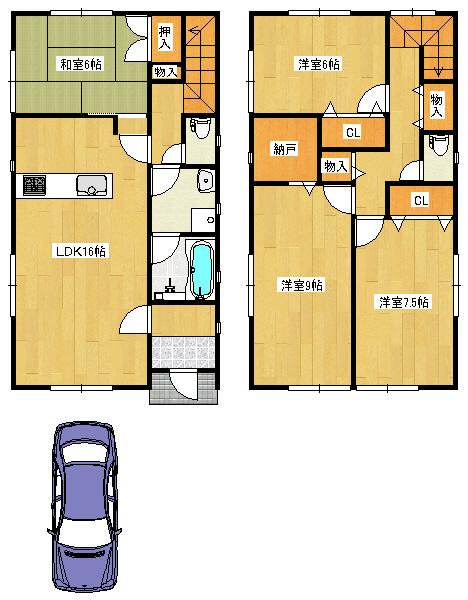 Floor plan. 33,800,000 yen, 4LDK, Land area 116.22 sq m , Building area 99.62 sq m ◆ Floor plan