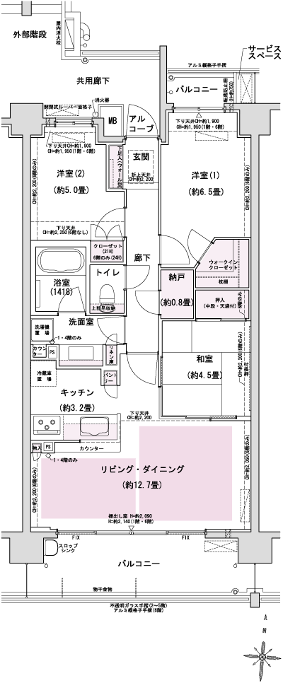 Floor: 3LDK, occupied area: 73.17 sq m, Price: 52.8 million yen