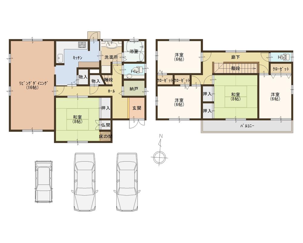 Floor plan. 32,800,000 yen, 5LDK, Land area 323.19 sq m , Building area 146.27 sq m parking 3 units can be ・ The room is very clean
