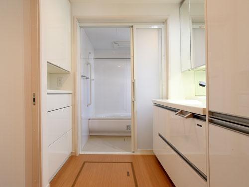 Bathroom. 21-41 No. land model house (September 2013) Shooting