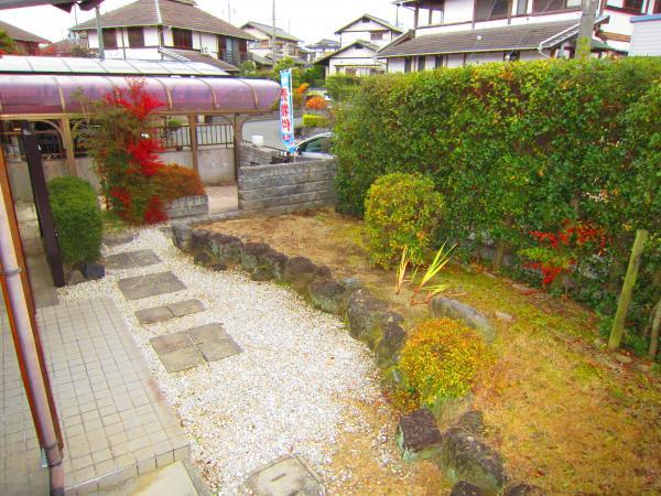 Garden. Japanese style garden on the south side