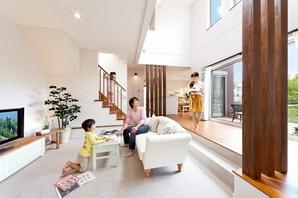 The company's insulation method is covered with a heat insulating material to basal part, Big attraction is that under the floor can also be effectively utilized. In model house sure relaxation sense of "down living" (model house)