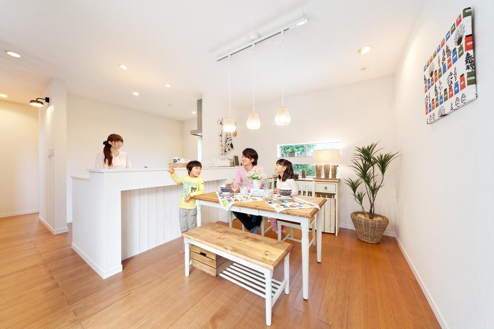 Kitchen. You can cook while taking the family and the communication because it is counter kitchen. 