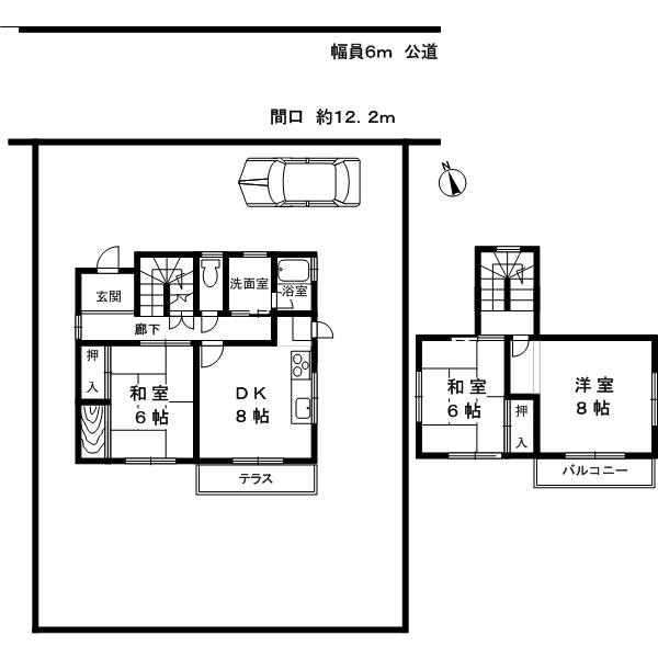 Floor plan. 16.5 million yen, 3DK, Land area 211.06 sq m , Building area 83.92 sq m