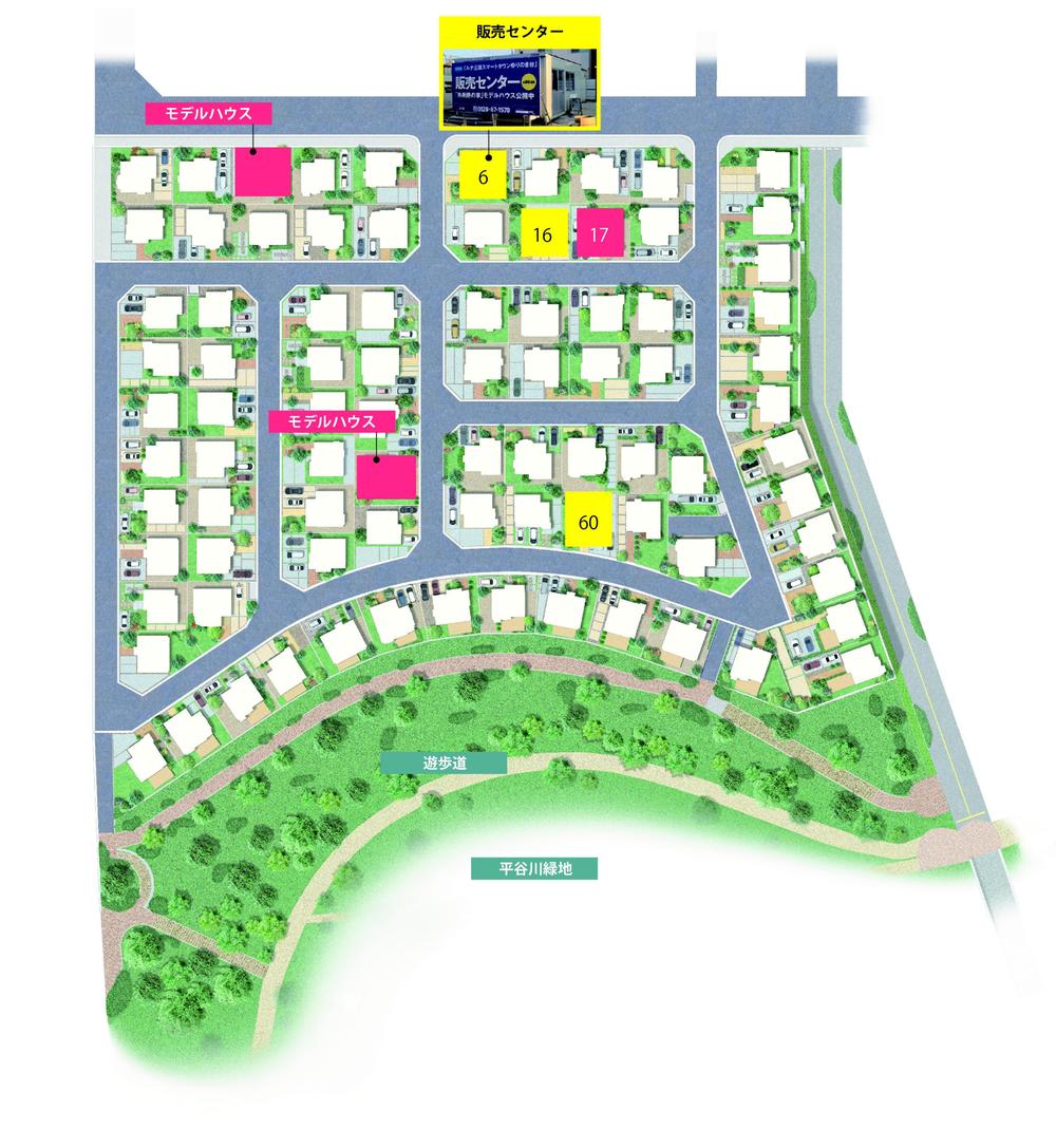 The entire compartment Figure. The city of all 86 House adjacent to the Pinggu River green. Wide as the road width 6m, Are conscious plan to safety and the access road is also two places of the automobile. 
