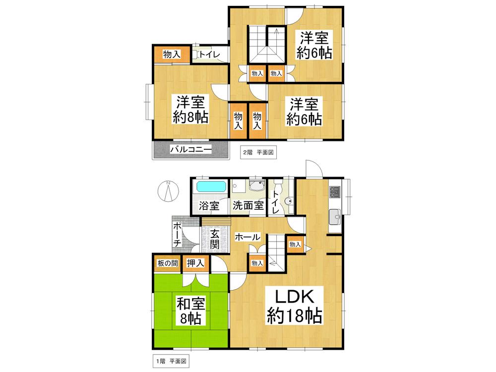 Floor plan. 28.8 million yen, 4LDK, Land area 241.82 sq m , Building area 123.3 sq m