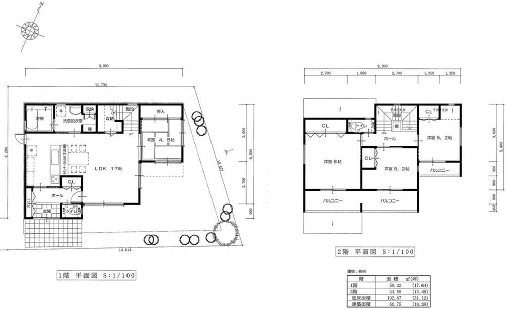 Floor plan. 37.5 million yen, 4LDK, Land area 276 sq m , Building area 109.95 sq m