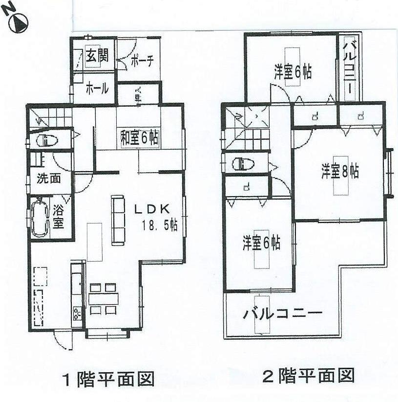 Floor plan. (E No. land), Price 36,800,000 yen, 4LDK, Land area 151.13 sq m , Building area 102.87 sq m