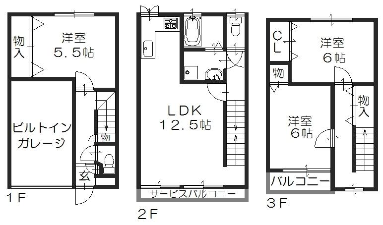 Floor plan. 17.8 million yen, 3LDK, Land area 33.91 sq m , Building area 83.62 sq m 3LDK