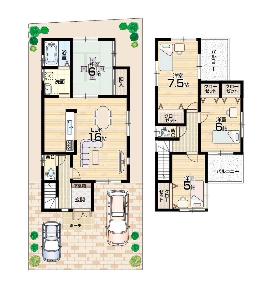 Floor plan. 37.5 million yen, 4LDK, Land area 115.88 sq m , Building area 95.58 sq m «floor plan»