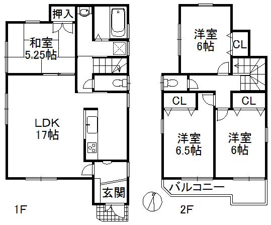 Floor plan. (No. 2 locations), Price 30,800,000 yen, 4LDK, Land area 106.55 sq m , Building area 95.5 sq m