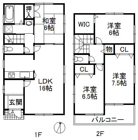 Floor plan. (No. 3 locations), Price 30,300,000 yen, 4LDK, Land area 103.19 sq m , Building area 98.82 sq m
