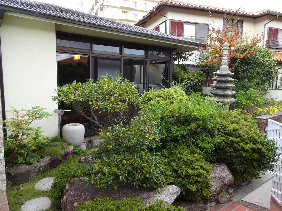 Garden. Japanese-style garden with a taste