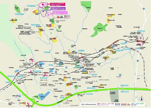 Access view. Enhance the lifestyle convenience facilities in the surrounding area. Also comfortable day-to-day life ・  ・  ・ 