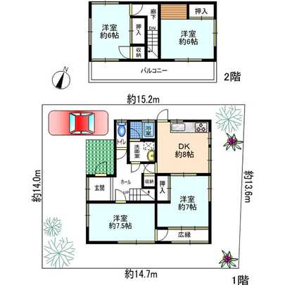 Floor plan. Takarazuka, Hyogo Nakayamasakuradai 4-chome
