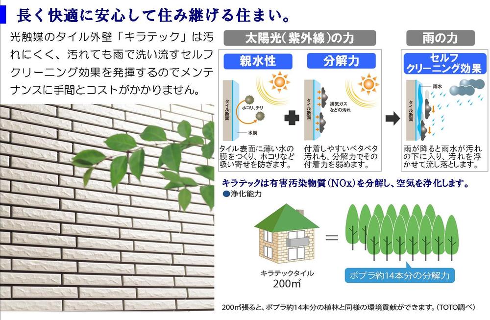 Other. Outer wall is stuck Kira Tech tile over the entire surface, Significantly reduce maintenance costs