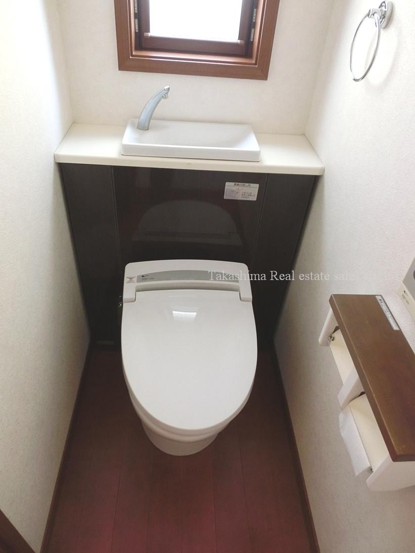 Toilet. Hand wash with a toilet.