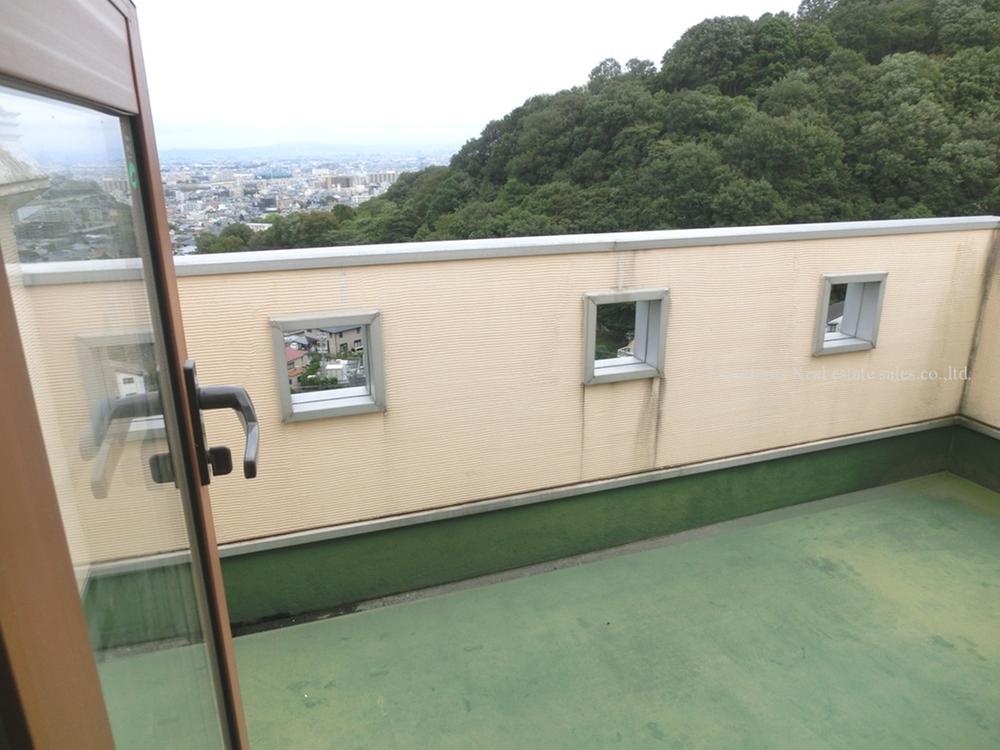 Balcony. Guests watch a fireworks display of Takarazuka from the rooftop of the roof terrace.
