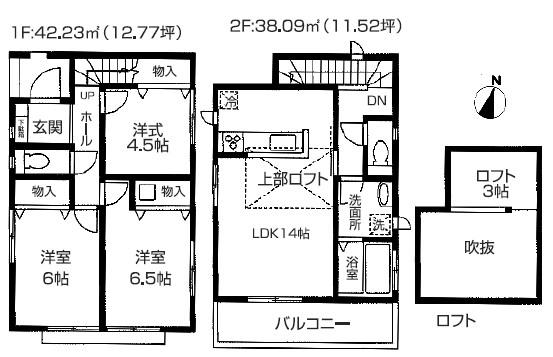Floor plan. (G No. land), Price 26,800,000 yen, 3LDK, Land area 106.11 sq m , Building area 80.32 sq m