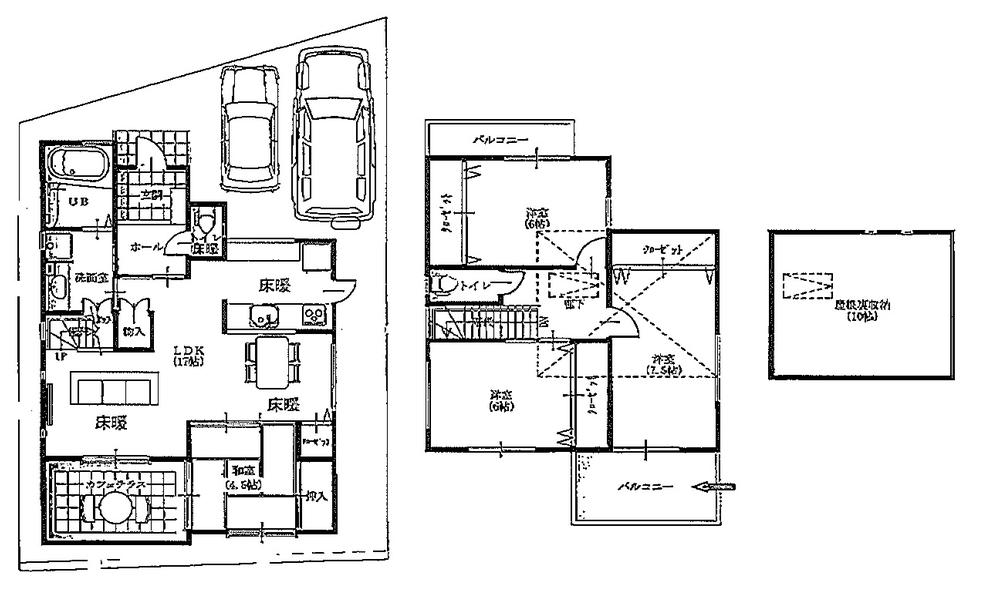 Floor plan. 38,800,000 yen, 4LDK, Land area 113.9 sq m , Building area 102.95 sq m parking two
