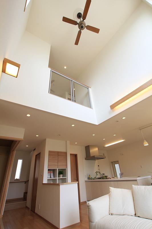 Living. Large vaulted ceiling of the living room are finished in the floor plan full of sense of openness.