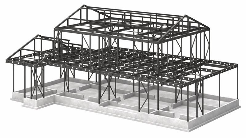 Construction ・ Construction method ・ specification. In HS construction method adopted, Realize a large space