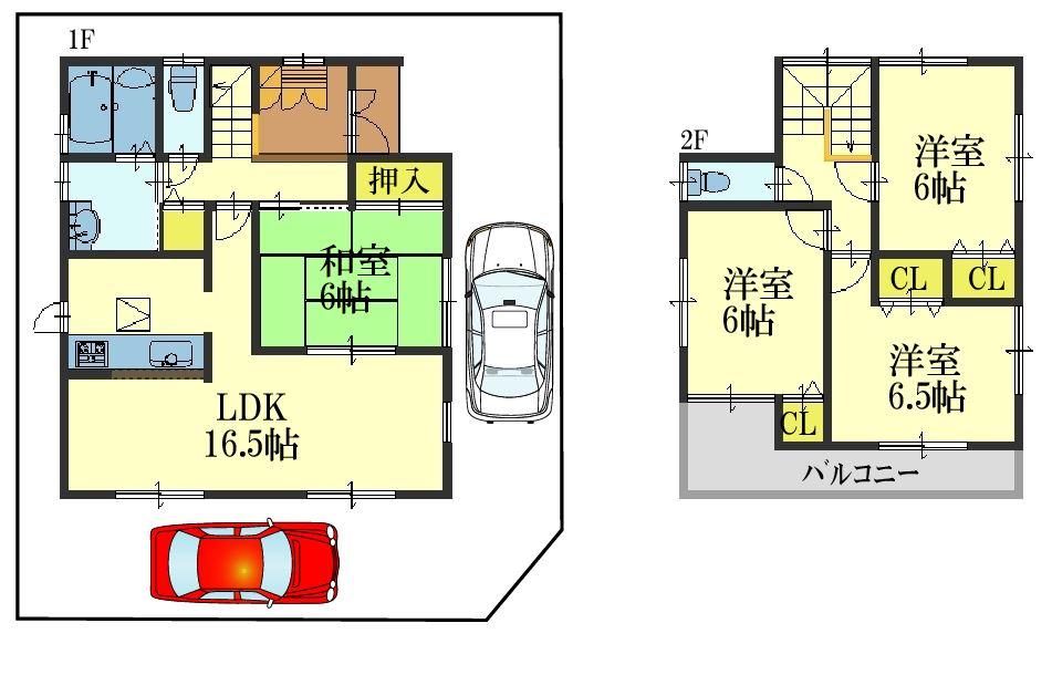 Floor plan. 37,800,000 yen, 4LDK, Land area 138.91 sq m , Building area 95.58 sq m