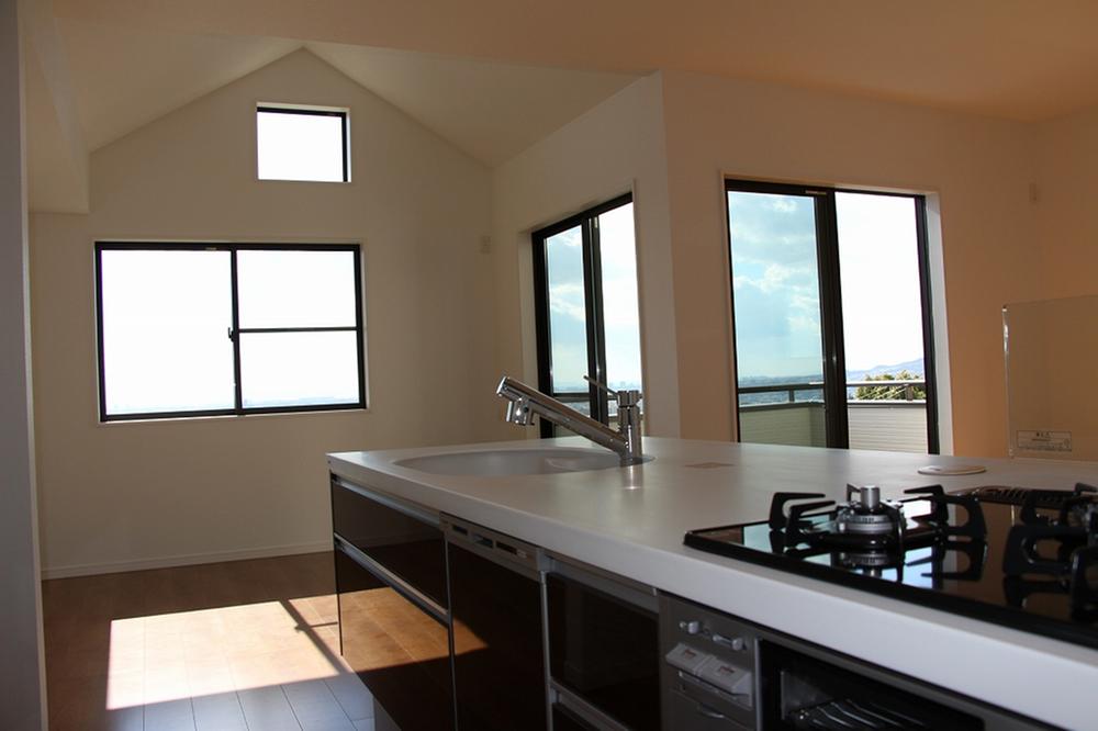 Building plan example (introspection photo). View as viewed from the balcony