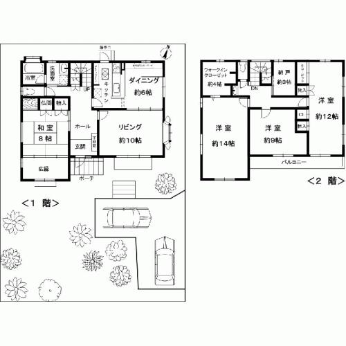 Floor plan. 45 million yen, 4LDK + 2S (storeroom), Land area 359.57 sq m , Building area 176.34 sq m