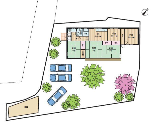 Floor plan. 8.3 million yen, 5DK, Land area 498.17 sq m , Building area 74.58 sq m