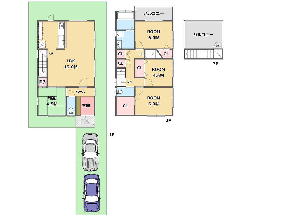 Compartment view + building plan example. Gather information in front of the station!