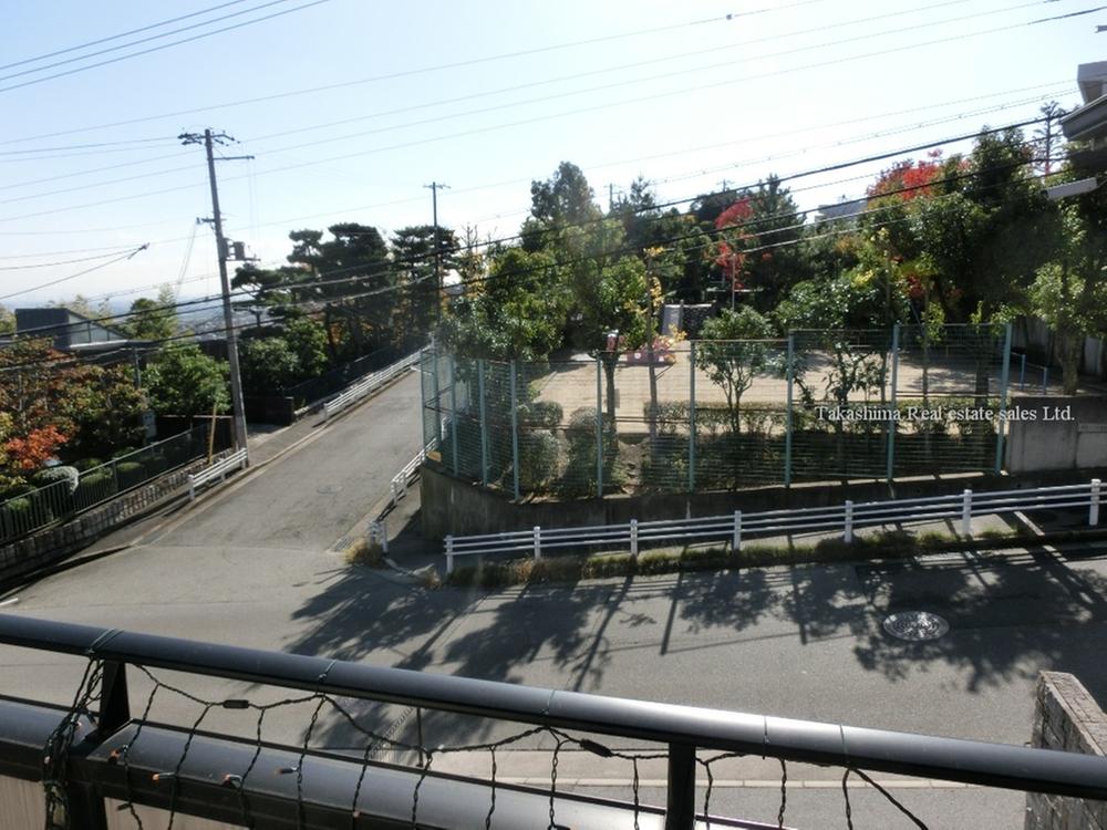 View photos from the dwelling unit. Building front (south side) of the road and park. Bright location.
