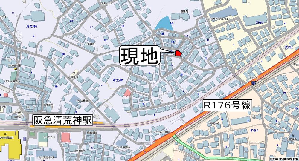 Local guide map. Takarazuka Kiyoshi Kojin 2-chome 13th No. 6