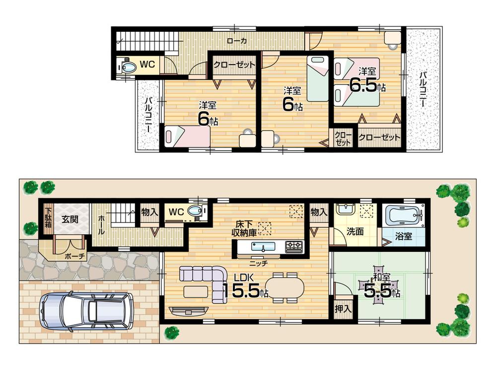 Floor plan. 25,800,000 yen, 4LDK, Land area 101.36 sq m , Building area 95.58 sq m «floor plan»