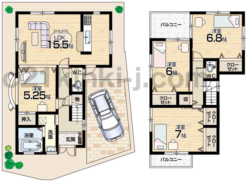 Floor plan. 29 million yen, 4LDK, Land area 109.09 sq m , Building area 96.43 sq m «floor plan»