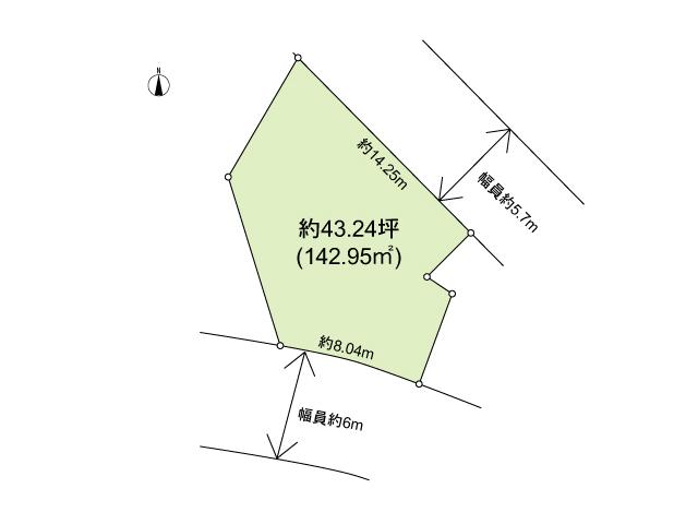 Compartment figure. Land price 36,800,000 yen, Land area 142.95 sq m