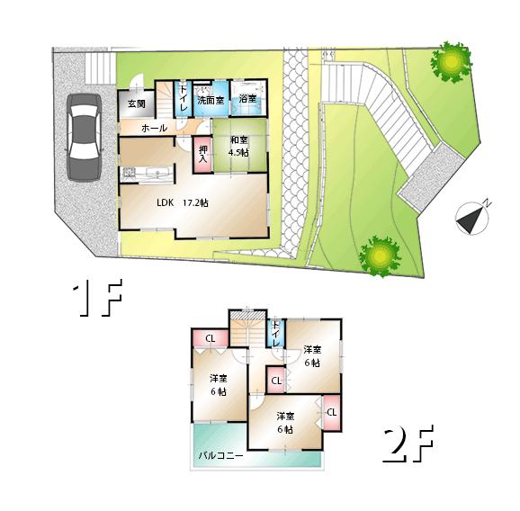 Floor plan. 1000m to Cope Nakayamadai